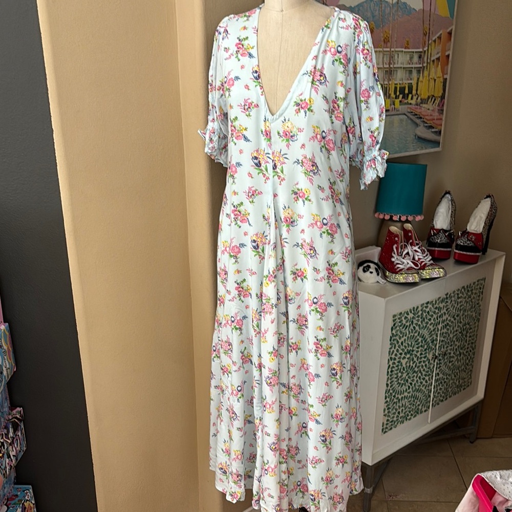 Faithful The Brand Lined Floral Dress NWT